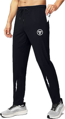 ADSHL Self Design Men Black Track Pants
