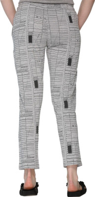Weboasis Printed Women Grey Track Pants