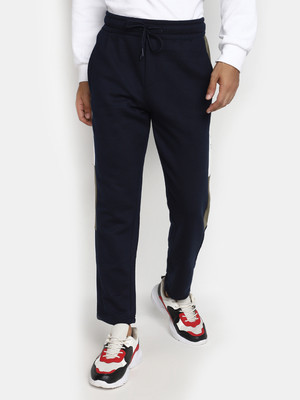 V-MART Colorblock Men Blue, Blue Track Pants