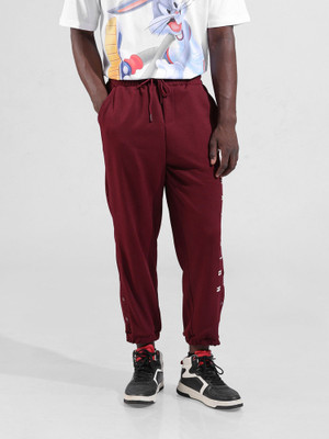 The Indian Garage Co. Solid Men Maroon Track Pants