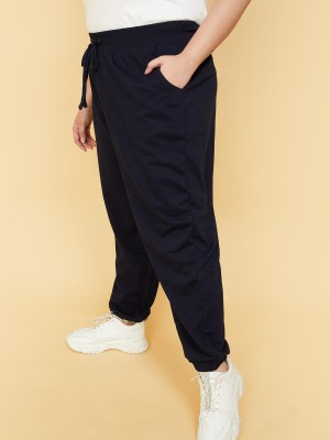 MAX Solid Women Blue Track Pants