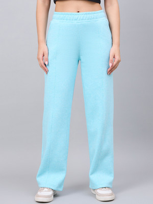 98 Degree North Solid Women Blue Track Pants