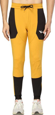 UNICUS APPAREL Colorblock Men Yellow Track Pants