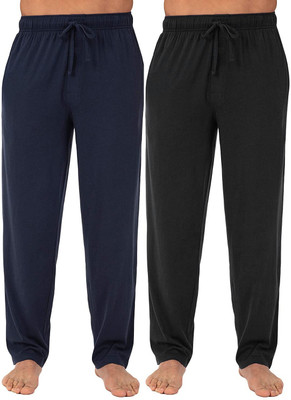 MNOP Solid Men Black, Blue Track Pants