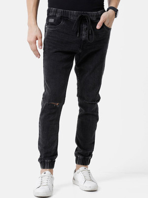 WROGN Solid Men Black Track Pants