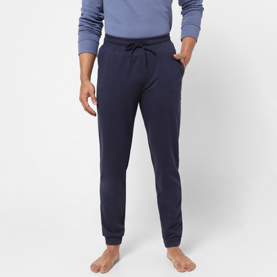 Ajile By Pantaloons Solid Men Dark Blue Track Pants