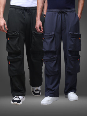 MADSTO Printed Men Dark Green, Grey Track Pants