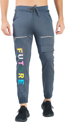Mindsart Trending Self Design Men Grey Track Pants