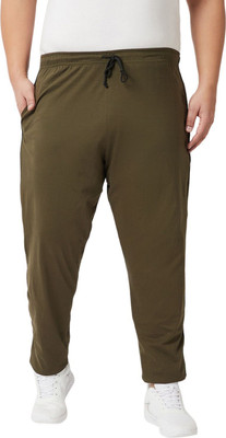 Vaishvik Solid Men Olive Track Pants