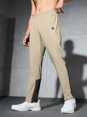 TECHNOSPORT Colorblock Men Brown Track Pants