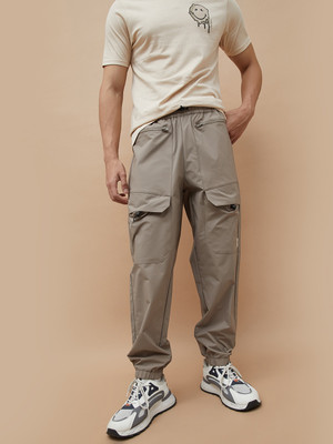 SmileyWorld Solid Men Brown Track Pants