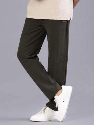 V-MART Solid Men Green Track Pants