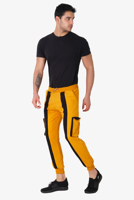Gazzet 4G Colorblock Men Yellow Track Pants