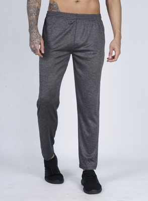 GOTO Solid Men Grey Track Pants