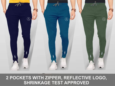 ANAND Solid Men Multicolor Track Pants