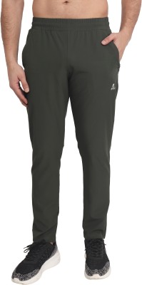 efito Solid Men Green Track Pants