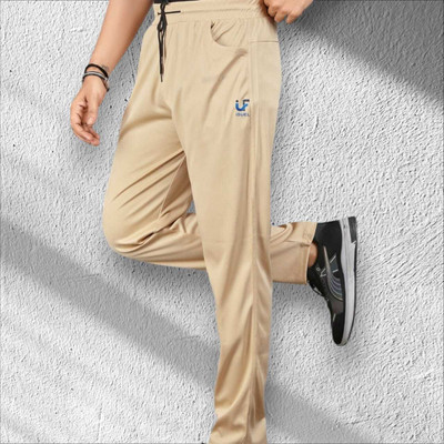 ISUEL FAB Solid Men Beige Track Pants