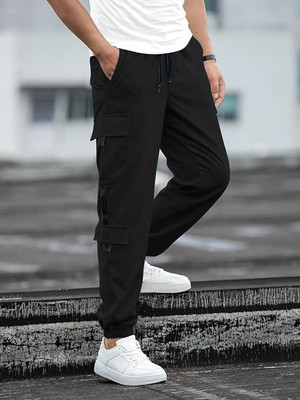 DEVICE OF HOVID FASION Solid Men Black Track Pants