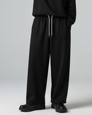 Cloth N Code Solid Men Black Track Pants