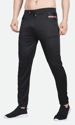 mevan Solid Men Black Track Pants