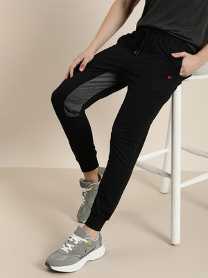 Invictus Indoor Colorblock Men Black Track Pants