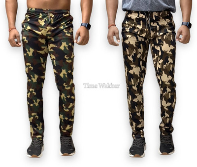 Time Wakker Printed Men Olive Track Pants