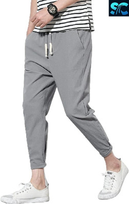 STRAND CREATION Solid Men Grey Track Pants