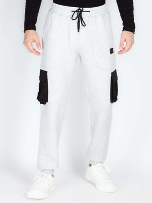 Status Quo Self Design Men White Track Pants