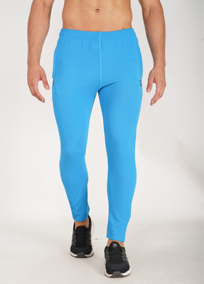 GOTO Solid Men Light Blue Track Pants