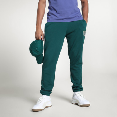 PUMA Printed Men Green Track Pants