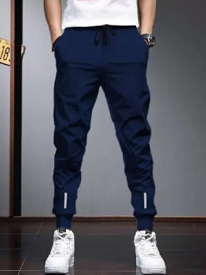 Vmdesigns Solid Men Dark Blue Track Pants