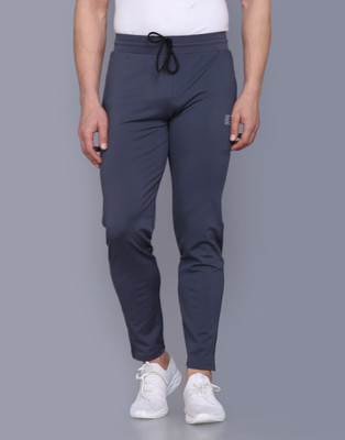 Praume Solid Men Grey Track Pants