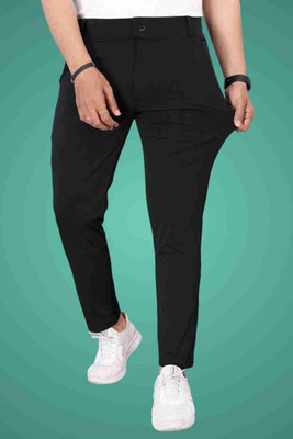 marvik Solid Men Black Track Pants