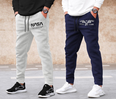 TRIPR Printed Men Blue, Grey Track Pants