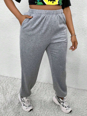 Daphne Maurier Solid Women Grey Track Pants