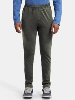 JOCKEY AM49 Solid Men Green Track Pants