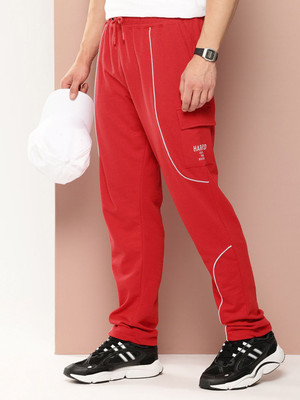 HARVARD Solid Men Red Track Pants