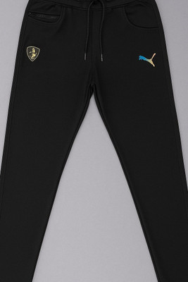 profanity Solid Men Black Track Pants
