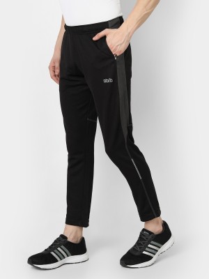 DIDA Self Design Men Black Track Pants