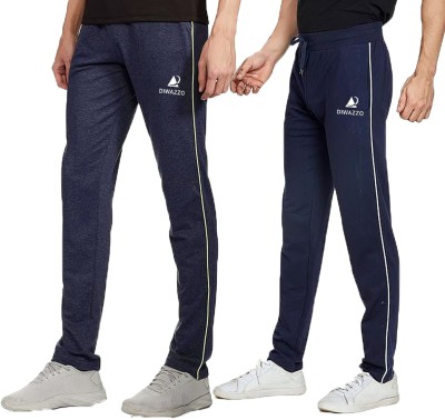 Diwazzo Striped Men Light Blue, Dark Blue Track Pants