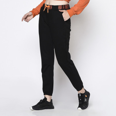 METRONAUT Solid Women Black Track Pants