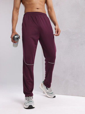 HRX by Hrithik Roshan Solid Men Maroon Track Pants