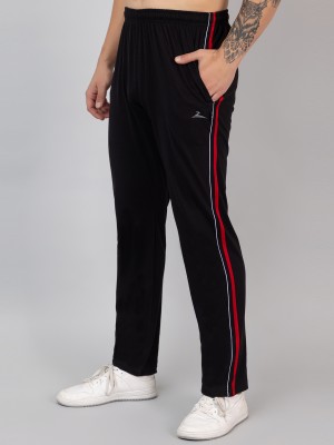 Zeffit Solid Men Black Track Pants