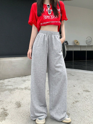 Dockstreet Solid Women Grey Track Pants