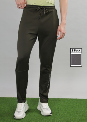 Force NXT Anti Viral Anti Odour Cool Solid Men Grey, Green Track Pants