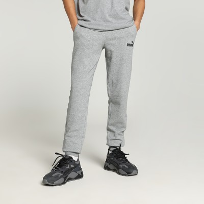 PUMA Solid Men Grey Track Pants