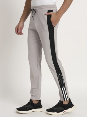 Proxima Striped Men Grey Track Pants