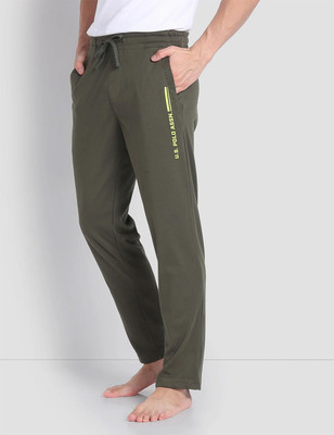 U.S. POLO ASSN. Solid Men Green Track Pants
