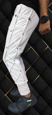 markview Solid Men White Track Pants