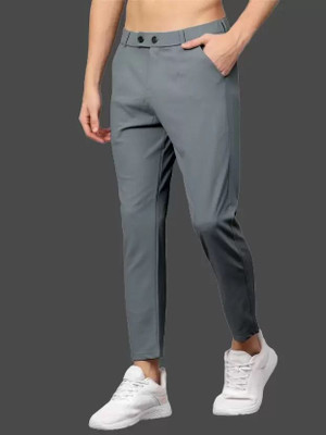 STYROVA Solid Men Grey Track Pants